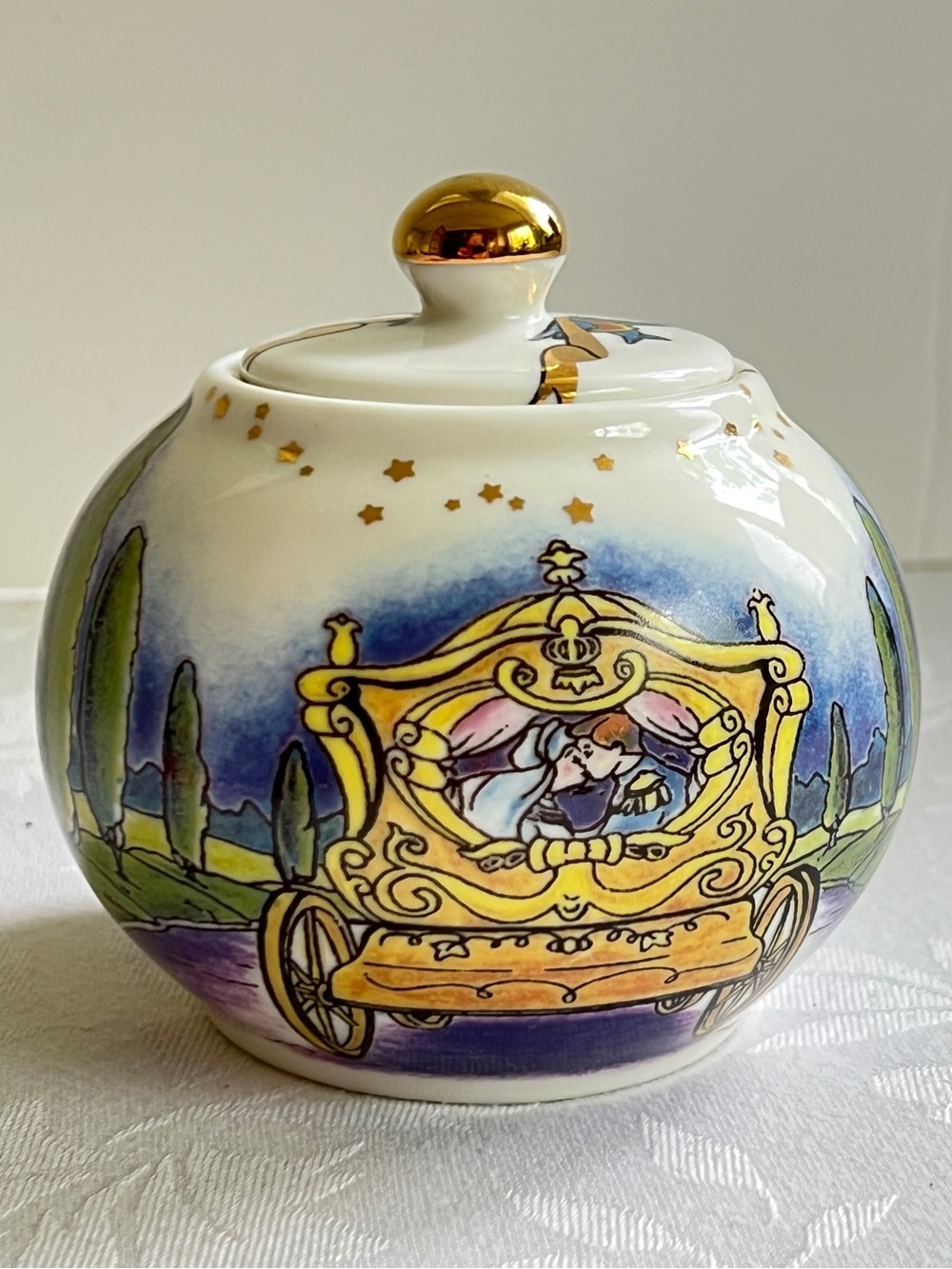 Vintage Disney Cinderella Limited Edition 2005 Sugar Bowl with Lid